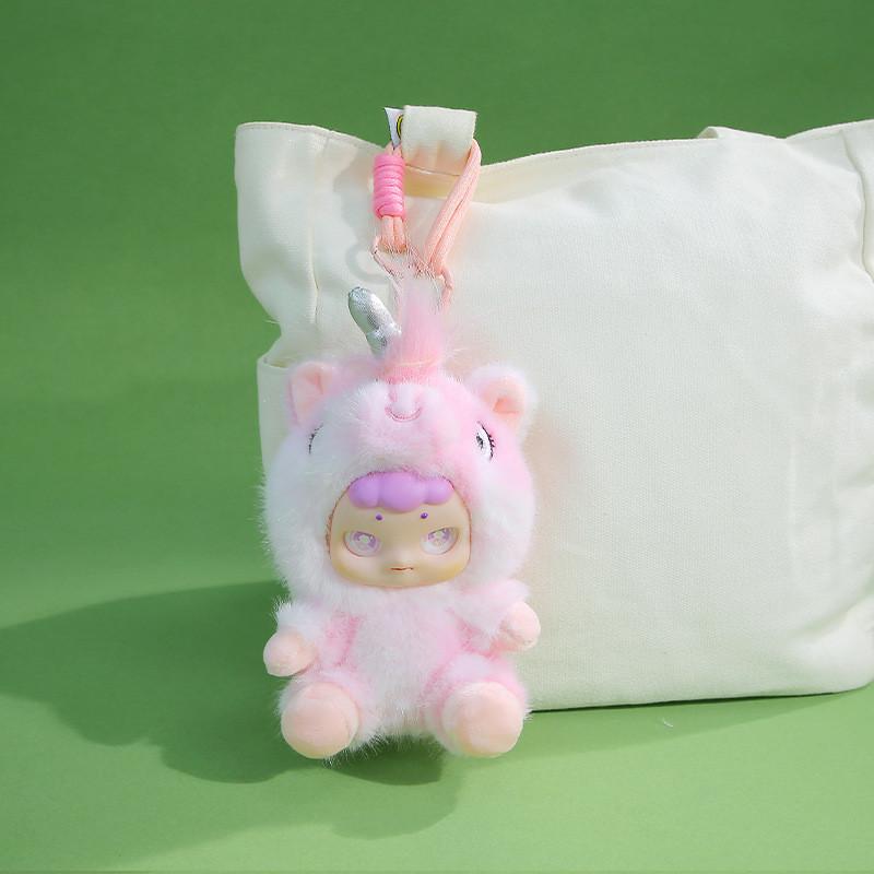 Unicorn Plush Keychain With Soft Short Pile For Kids And Bag Decor