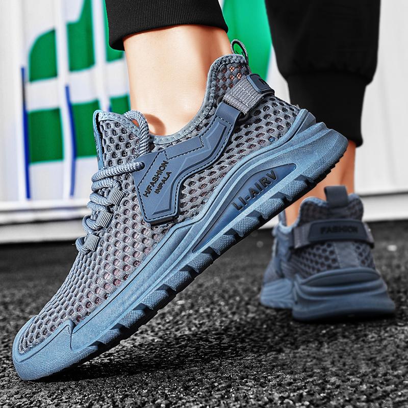 Pánské boty 2024 Nové letní prodyšné tenký síťovaný povrch ležérní síťované boty ležérní tenisky měkká podrážka mokasíny tenisky pánské