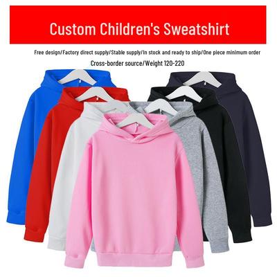 Herbst-/Winter-Unifarbener Kapuzenpullover für Kinder: Jungen Pullover mit langen Ärmeln & Mädchen Pullover mit kurzen Ärmeln
