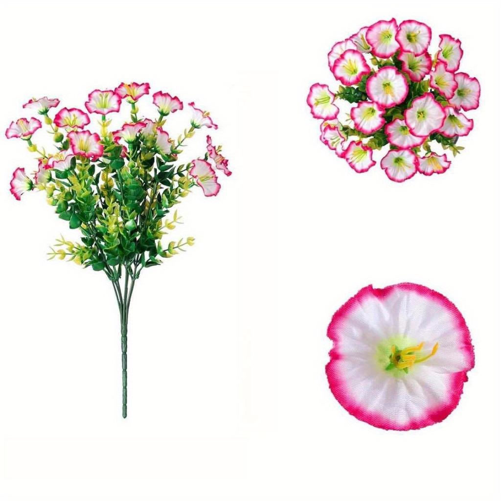 2 Stück Simulation Mehrfarbige Eukalyptus Violett Außenwandhängekorb Dekoration