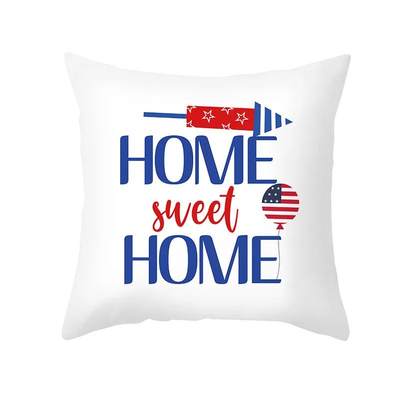 USA July 4th Independence Day Gifts Sofa Decor Throw Pillow Case Home Decorative Cushion Cover Fireworks Printed Pillows Cover
