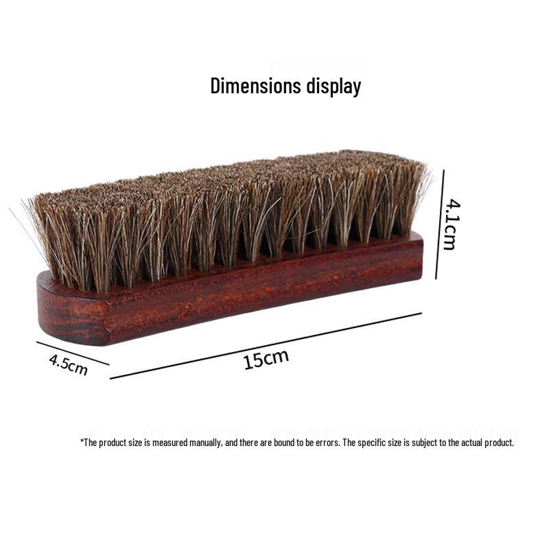Versatile Beechwood Horsehair Brush - Ideal for Household Cleaning, Dust Removal, Shoe Care, and Oiling with Soft Bristles