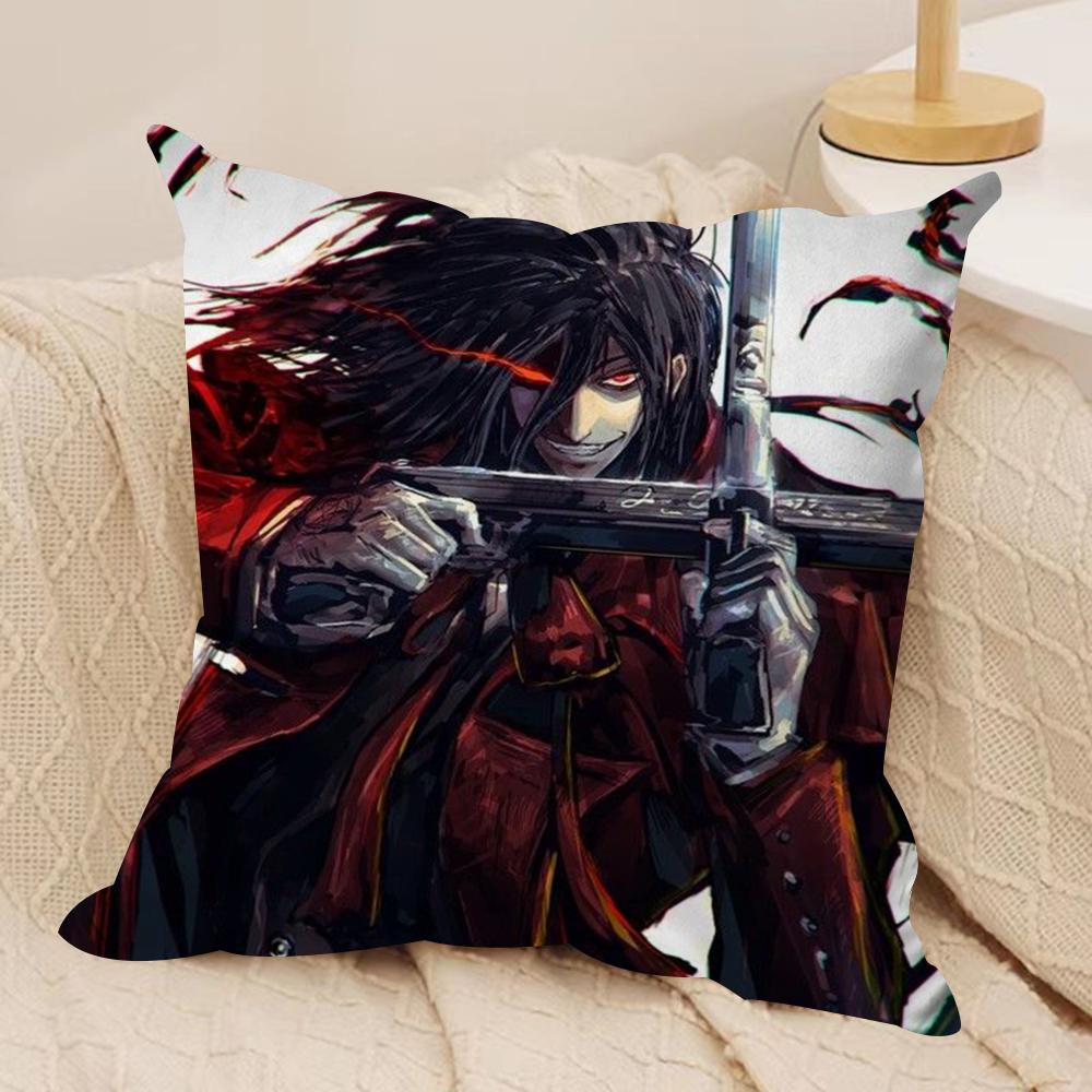 Anime CCastlevania Cushion Cover Silky Short Plush DoubleSided Printed Pillow Case for Sofa All Seasons Home Decor Gift