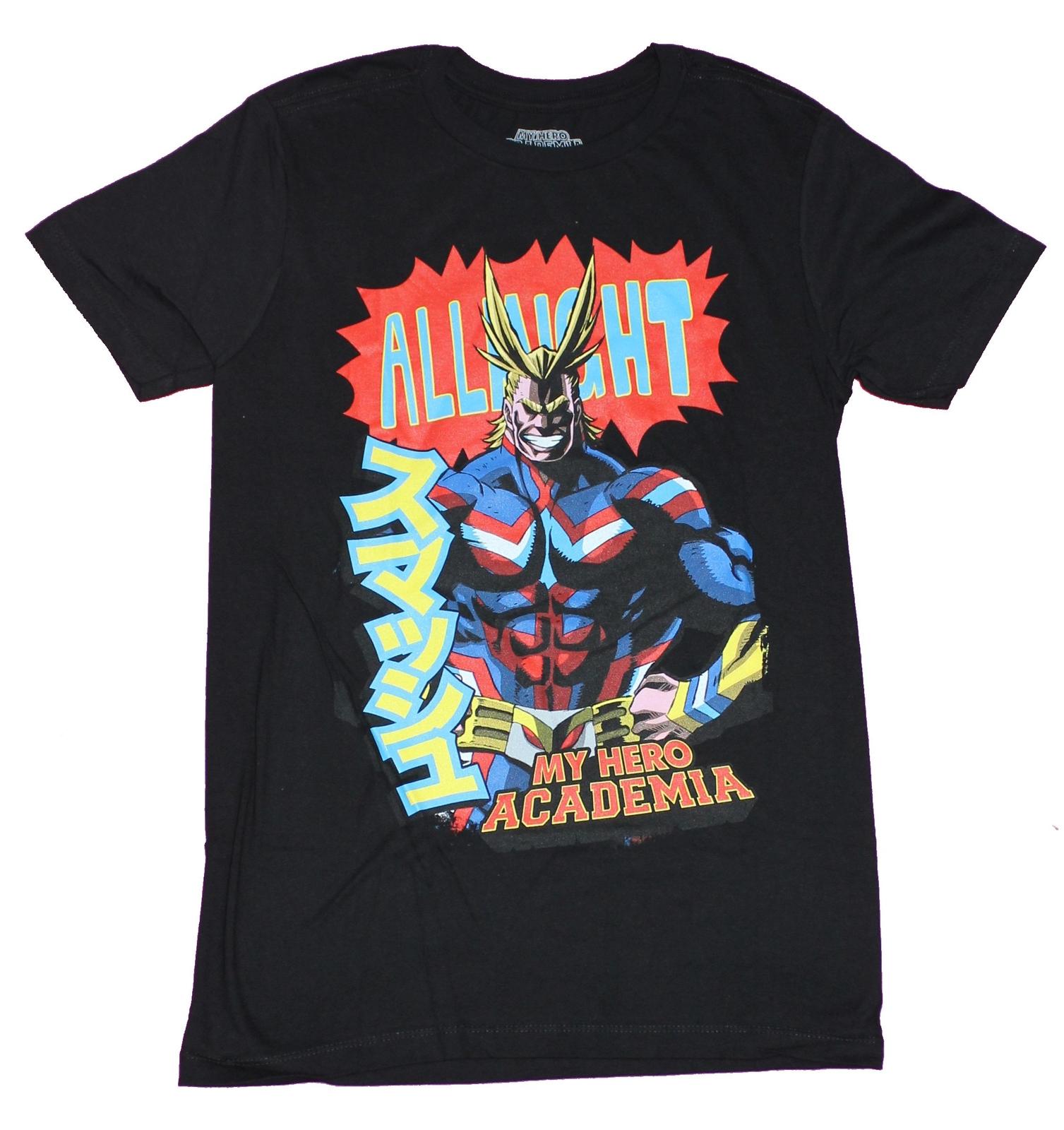 My Hero Academia Mens T-Shirt - All Might Shocking Red Name Pose Image XXXXL