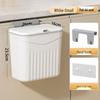Wall-Mounted Flip-Top Kitchen & Bathroom Trash Can - Punch-Free Hanging Waste Basket