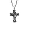 Acciaio Inossidabile St. Collana con Ciondolo Croce dell'Arcangelo Michele per Uomo