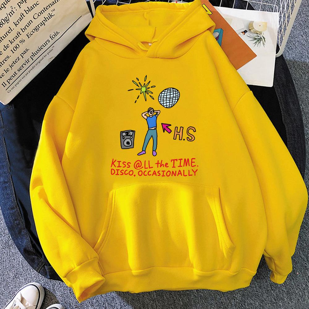 Küss Mich Immer Disco Gelegentlich Klassisch Klassisch KAPUZE HarryStyle 2026 Winter HoheQualität Sweatshirt Harajuku Bequem