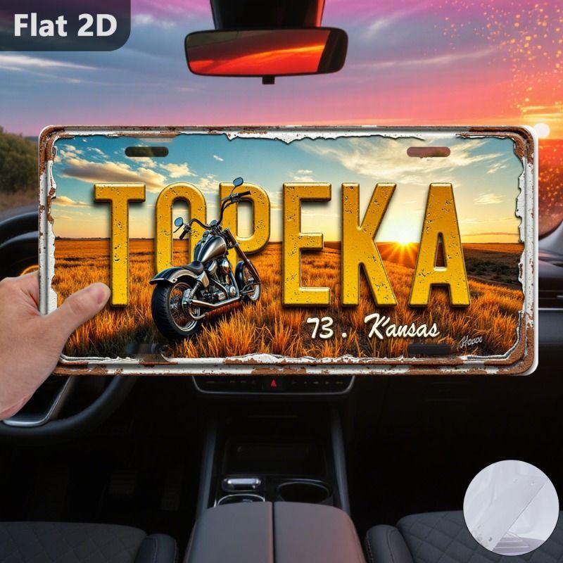 Car License Plate Metal Wall Decor 15x30cm