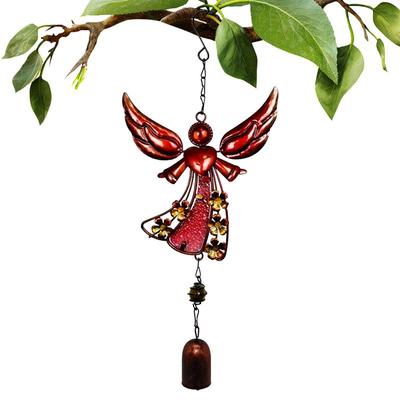 Garden Wind Chimes Angel Decorative Wind Chimes Sun Catcher Figure With Wings Relaxing Loud Sound Keepsake For Garden Patio