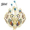 Decorative Brooch Women Sparkling Rhinestones Faux Pearl Phoenix Shape Lapel