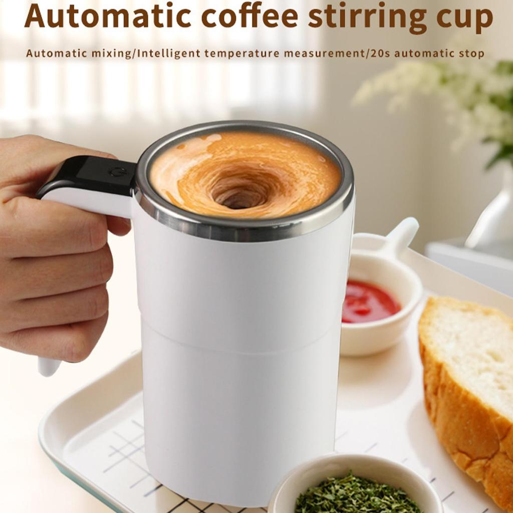 Self Stirring Coffee Mug Rechargeable Electric Automatic Stirrer Cup for Milk Cocoa Protein Powder Hot Chocolate Drinks Beverage