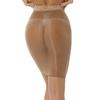 Womens High Waist Lace Patchwork Pencil Skirt Glossy Stretchy Fabric Semi Sheer Bodycon Skirt