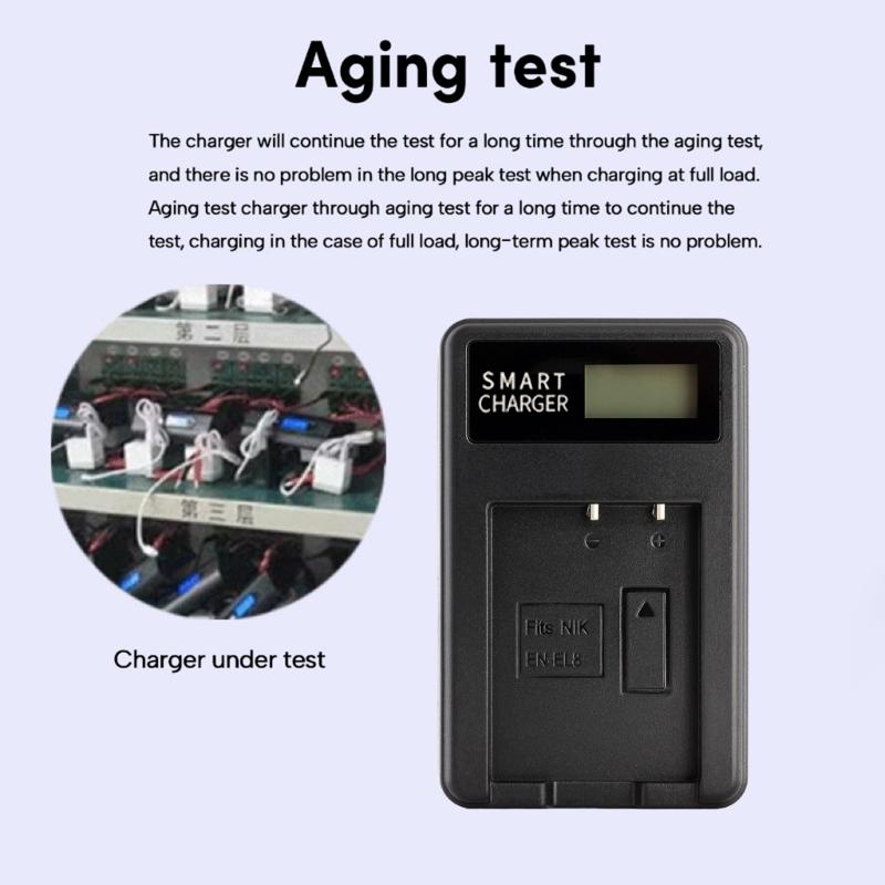 EN-EL8 LCD USB Charger for S52C P1 P2 S50 S50C S51 S51C S52 S52c S7c Camera Charging Dock Accessories