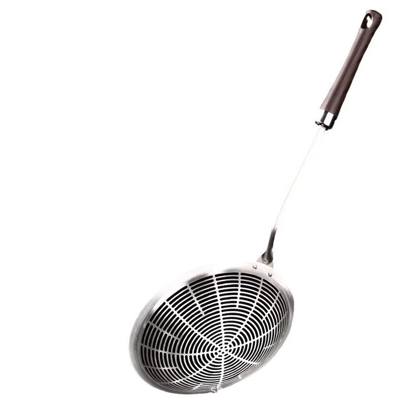 Long-Handle Rosewood Strainer Skimmer Spoon