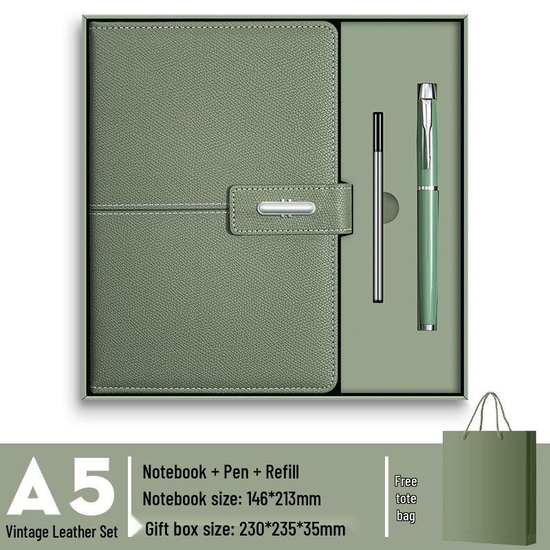 A5 Benutzerdefiniertes Geschäftsnotizbuch & Thermoskanne Geschenkset mit Logodruck für Firmenmeetings
