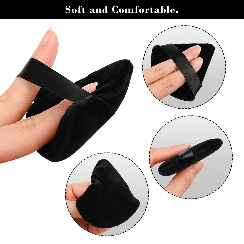 Black Triangle Powder Puff Facial Makeup Sponge Soft Velvet Cosmetics Puff Mixer Beauty Foundation Make-Up Sponge Makeup Access