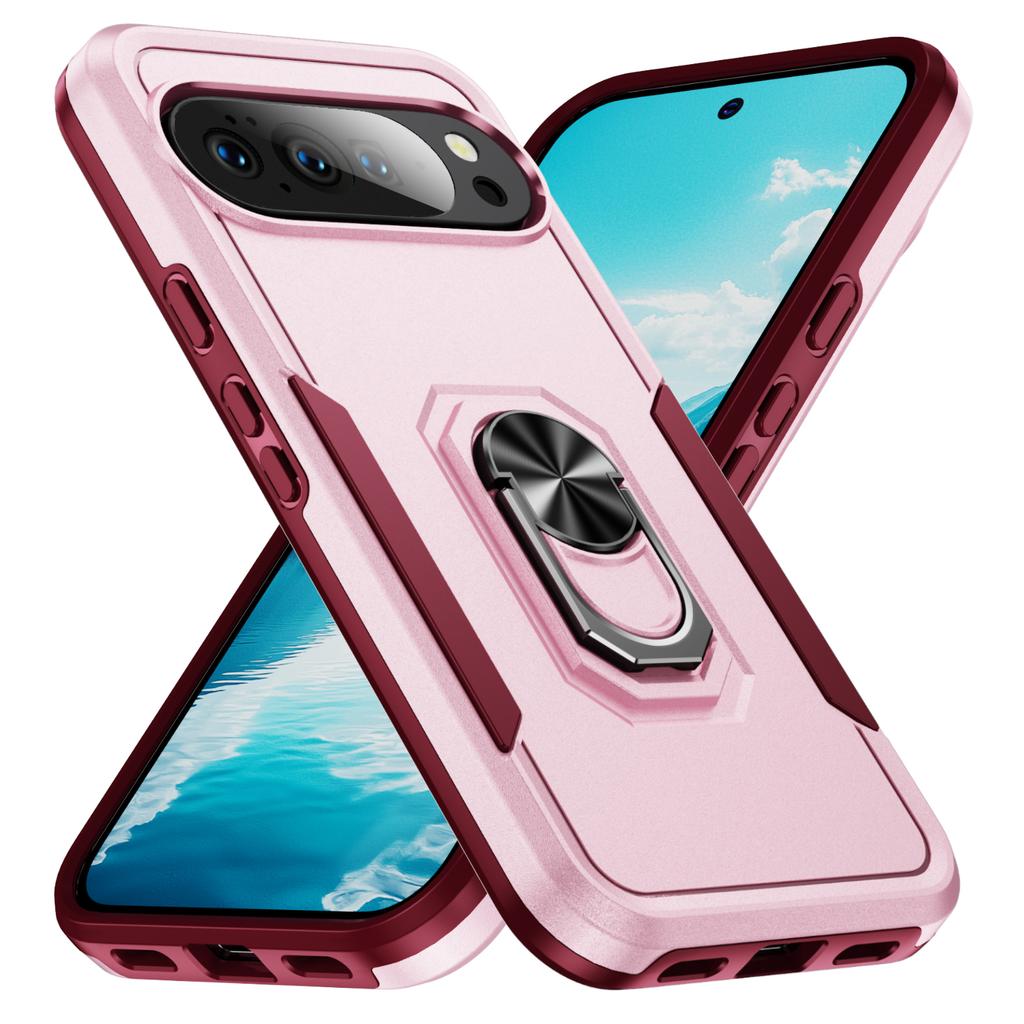 For Google Pixel 10 Pro XL Case Military Grade Ring Kickstand PC + TPU Phone Cover