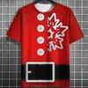 Fashion Christmas Men's T-Shirts Casual Loose Short Sleeve Tops New Year Gift X'mas Clothing Hip Hop Streetwear