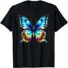 Verschnörkeltes Buntes Schmetterlings-T-Shirt