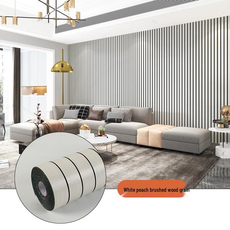 3D Lattice Wood Veneer Self-Adhesive Wall Panel Decor Sticker