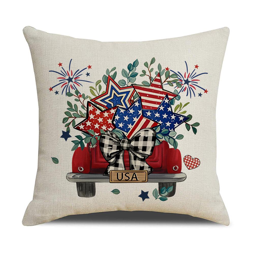 American Holiday Pillowcase Independence Day Carnival Decorative Cushion Print Pillowcase Pillowcase