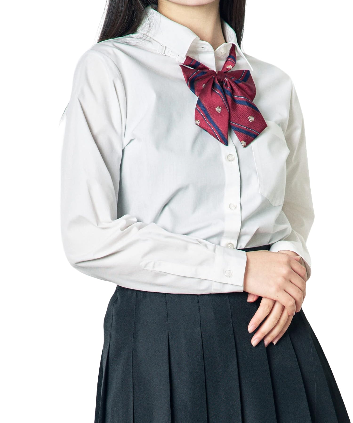 

WEGO School Long Sleeve School High Middle Size White Shirt, Top, Uniform, Uniform, Girls School, School, Cosplay, Events, Spring, Summer, Autumn, белый