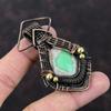 Variscite Pendant Copper Wire Wrapped Pendant Gemstone Jewelry Handmade Pendant Unique Copper Wire Wrap Jewelry Stylish Pendant Gift For Mom