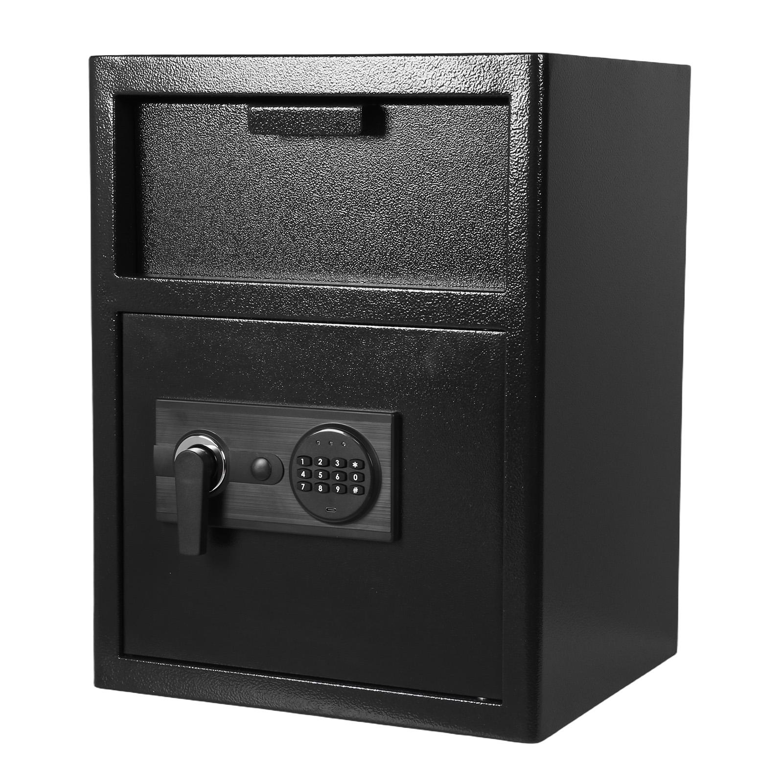 Heavy Duty Business Safe with Digital Combination Lock Drop Slot and 2 Keys  for Cash Mail Office Hotel Depository Safe Deposit чёрный