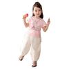 LUSON Girls' Sweet Round Neck Short Sleeve T-shirt