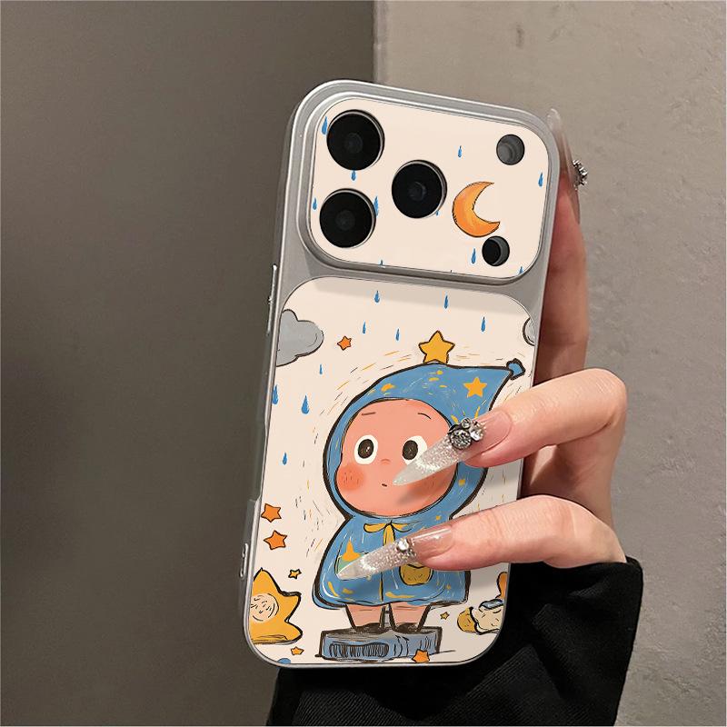 

Rainy Day Cartoon People Case for Apple iPhone 17 Pro Max, 16 Pro, and iPhone 15 16 Pro