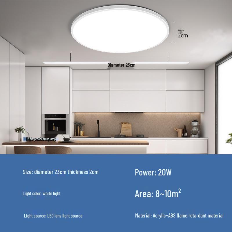 

Новый Водонепроницаемый, Пылезащищенный, Противотуманный Сверхъяркий Светодиодный Потолочный Светильник для Кухни