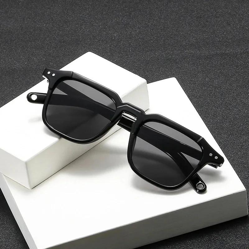 Sunscreen Retro Decorative Glasses New Fashionable Square Sunglasses Vintage Trendy Men's and Women's Sun Glasses Gafas