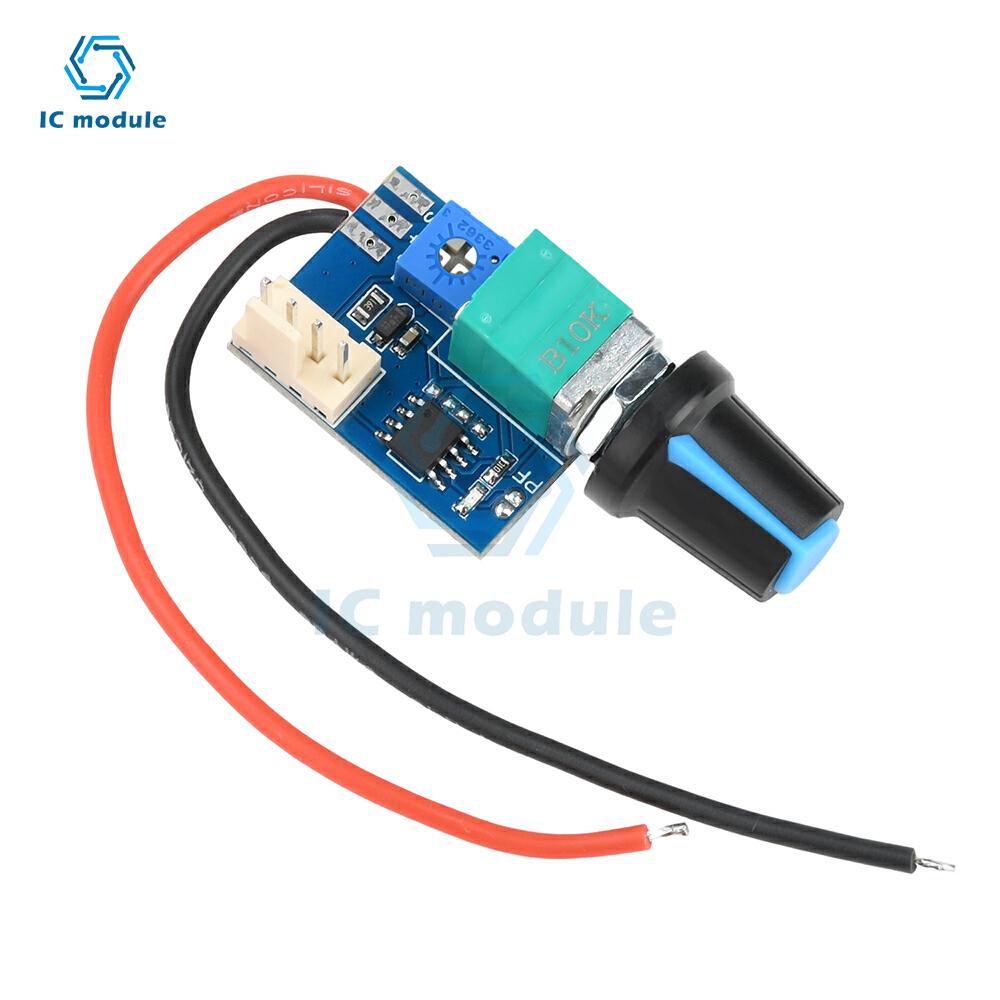 DC 12V 4 Pin PWM Fan Control Module Knob Switch PWM Fan Motor Controller Board for Computer Case Cooling Fans