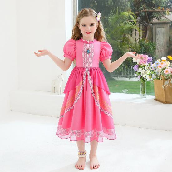 Kinder Prinsessenjurk Kostuum Lichtgewicht Polyester Jurk Podiumoptreden En Dagelijkse Kleding Outfit voor Halloween Cosplay Verjaardagsfeest