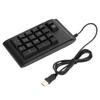 Backlit Keypad USB Wired Numeric 19‑Key Keyboard Mechanical Feel Tricolor Breathing Black(Black )