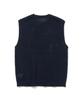 Knitted Punched Knit Vest Navy