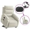 Recliner Chair with Lift Assist Cream Velvet