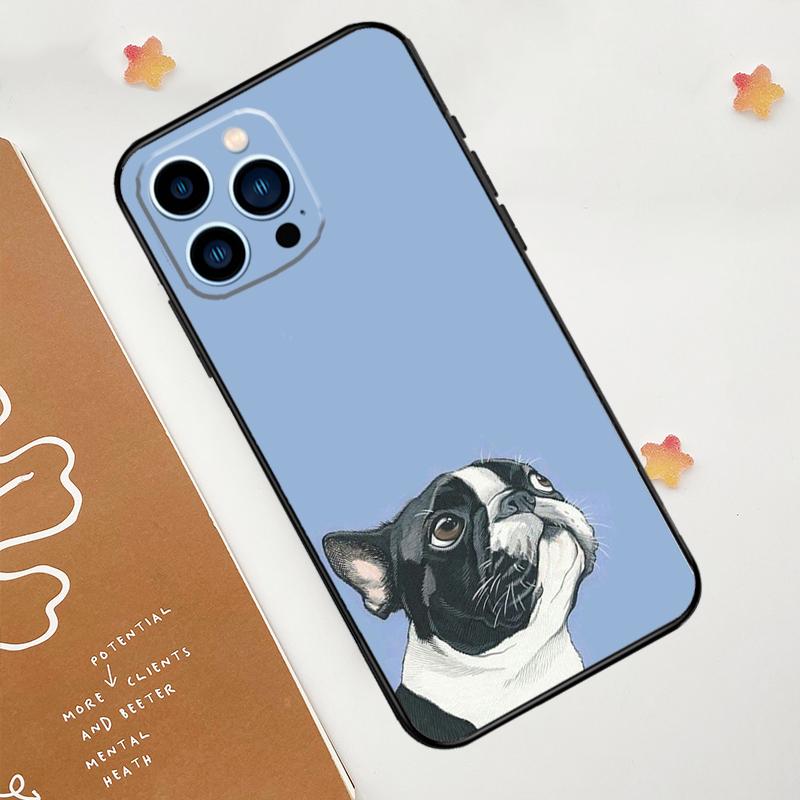 

English Bulldog Pug Phone Case For iPhone 17 Pro Max 14 13 12 11 15 16 Pro Max mini 16 Plus 16e 17 Air Funda iPhone 16e