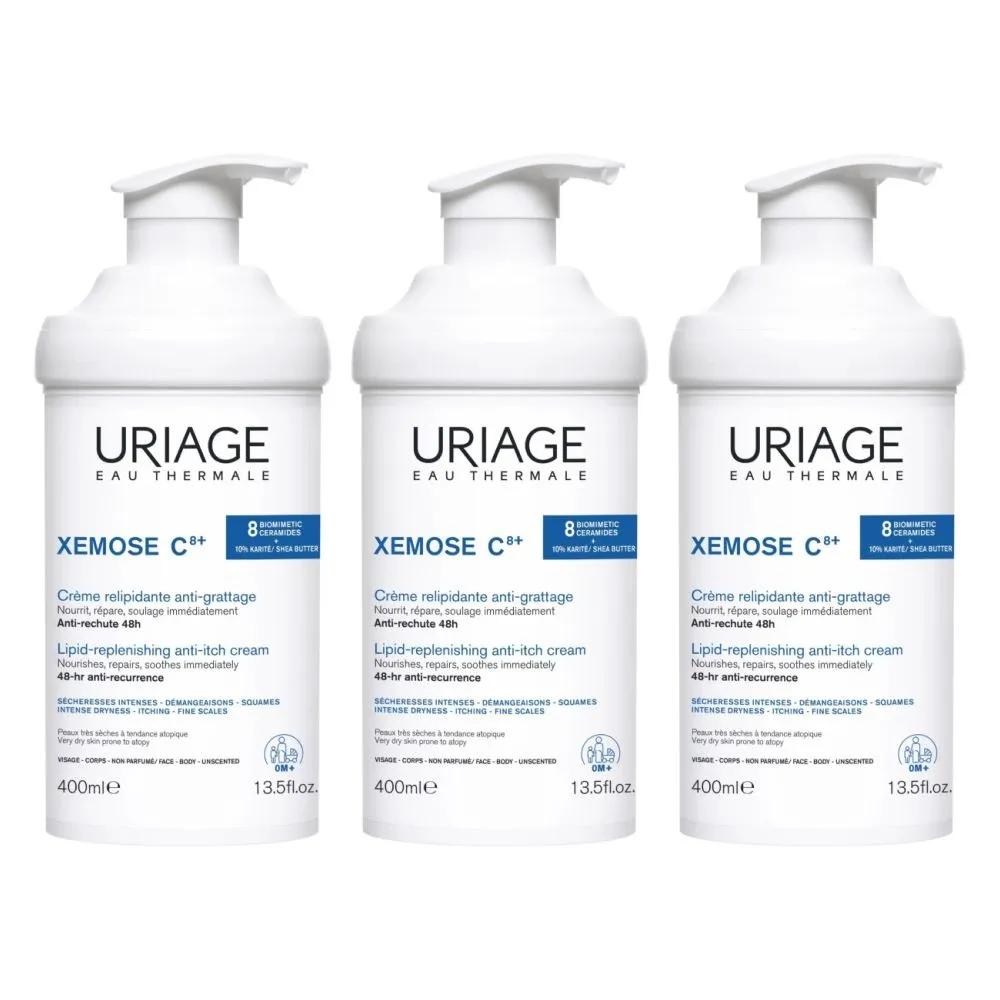 Uriage Xemose C8+ Смягчающий крем 400 мл x 3 шт.