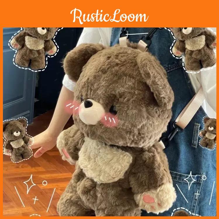 Plüsch-Teddybär-Rucksack Niedlicher Tier-Schulrucksack für Kinder Jugendliche und
