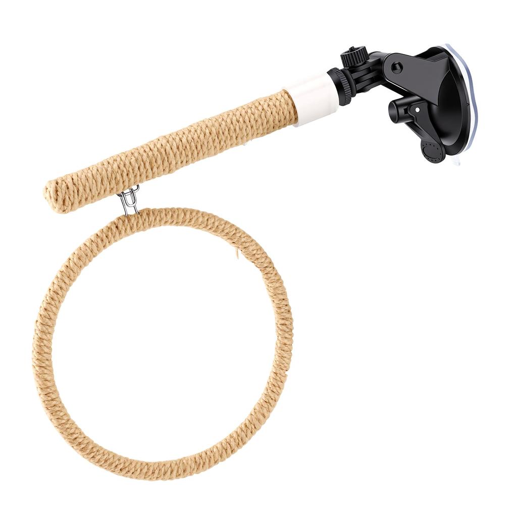 Bird Window Perch Suction Cup Shower Perch Stand with Swing for Small Medium Birds