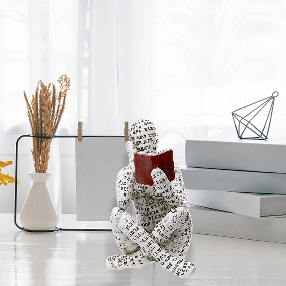 Resin Modern Abstract Aesthetic Sculptures Pulp Reading Women Figurine Aesthetic Sculpture Room Party Desktop Decor Statue