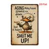 Sarcastic Funny Duck Sign Retro Wrought Iron Plaque Rustic Metal Wall Art for Bar Home Man Cave