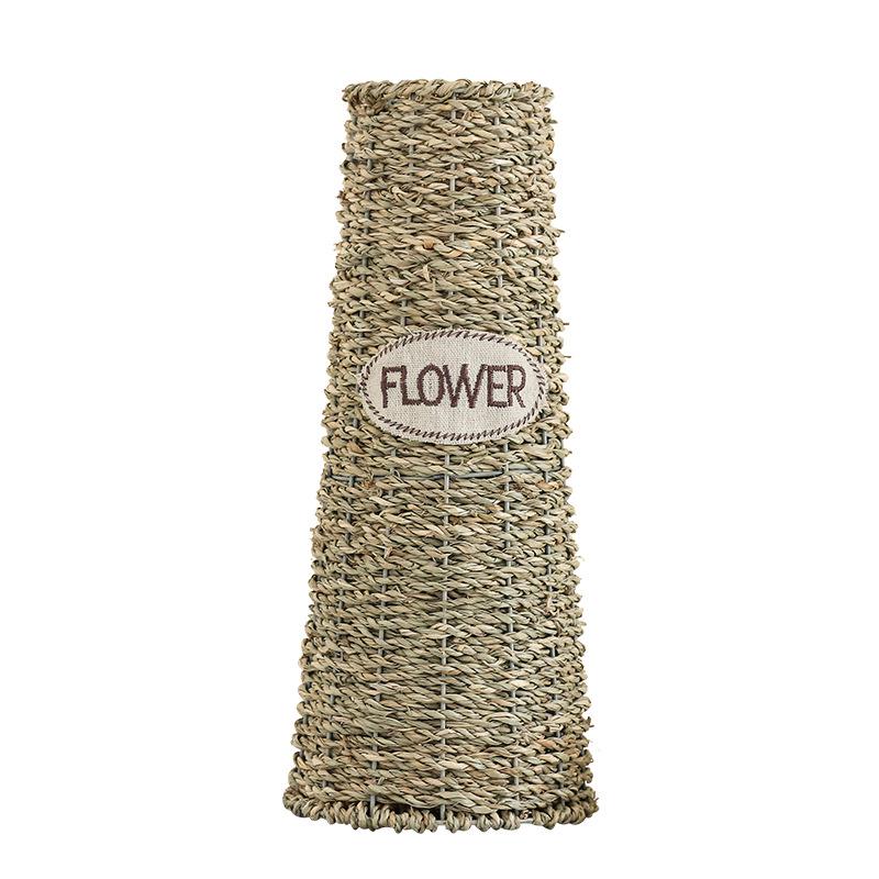 Handheld Flower Basket for Fresh & Dried Flowers, Woven with Willow, Rattan & Straw - Perfect for Flower Arrangement or Picnic