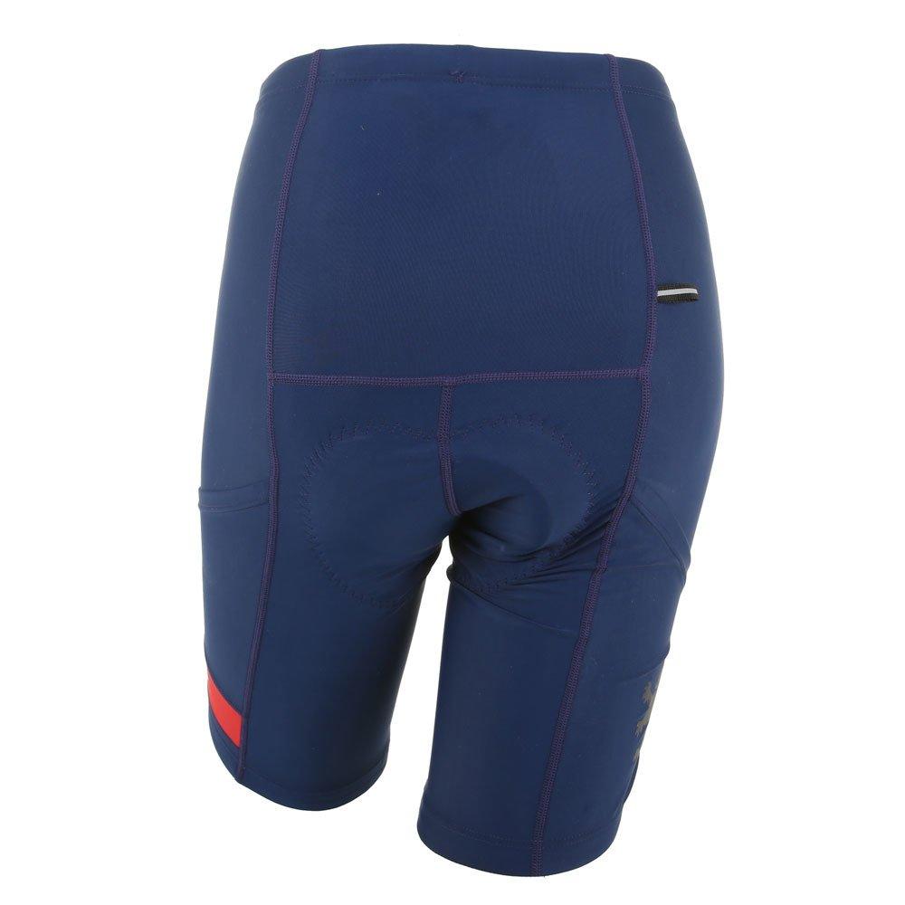 Kapelmuur Cycling UV Protection Cycling Shorts with Navy X Kppt030 Navy X Size 34 Pockets, Red, (Men's/Women's), Red,