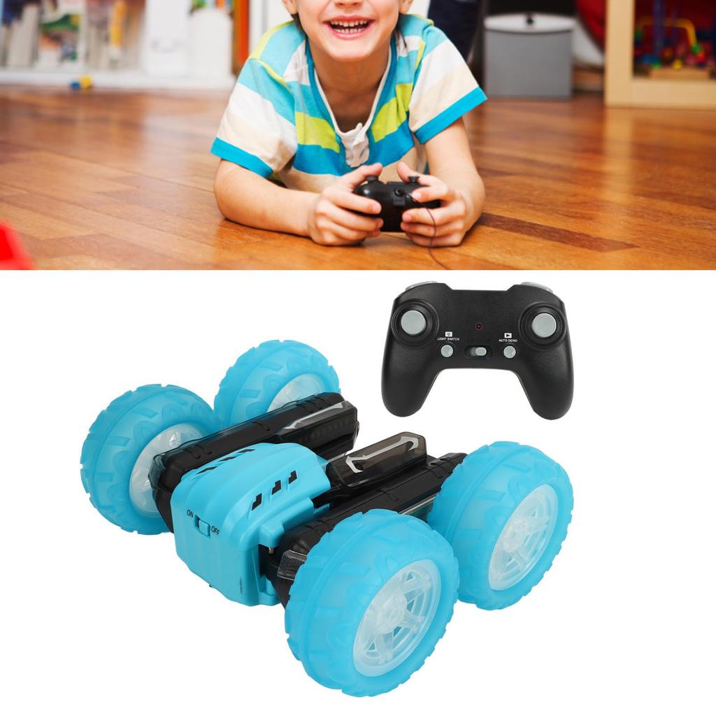 2.4G Double Sided RC Stunt Car 360 Degree Rotating Sound Light Rechargeable Remote Control Stunt Car