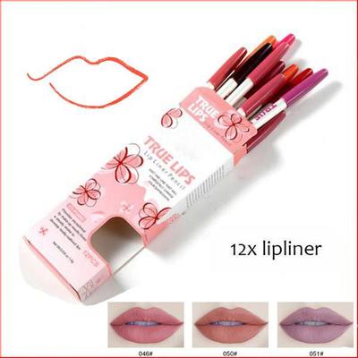 12Colors/Set Waterproof Lip Liner Pencil Women's Professional Long Lasting Cosmetic