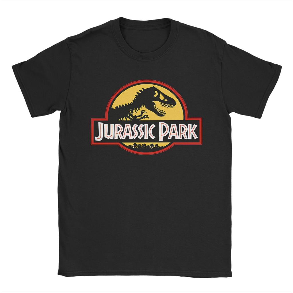 Men Women's Blue Jurassic Park Logo T Shirt  Cotton Clothing Awesome Short Sleeve Round Neck Tee Shirt Adult T-Shirt