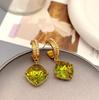 Elegant French Retro Zircon Hoop Earrings for Women