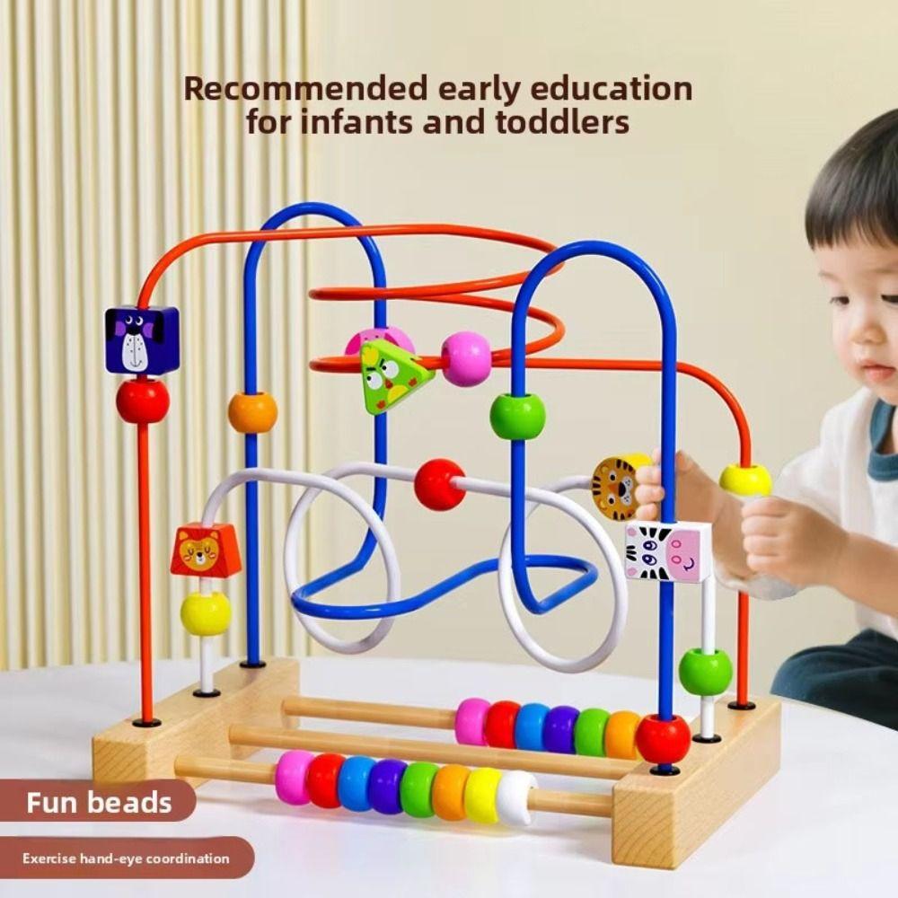 Intellectual Training Bead Stringing Building Blocks  For Infants 6 Months and Older